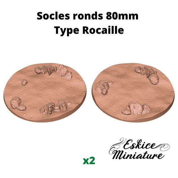 Socles ronds 80mm Rocaille (lot de 2)