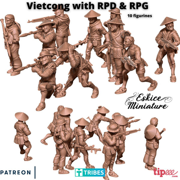 Vietcong avec RPD et RPG x10