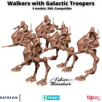 Marcheurs de combat avec Galactic troopers x5